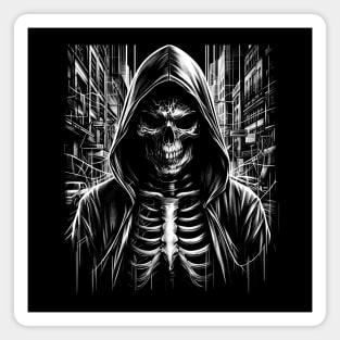Urban Reaper - Monochrome Sketch Magnet